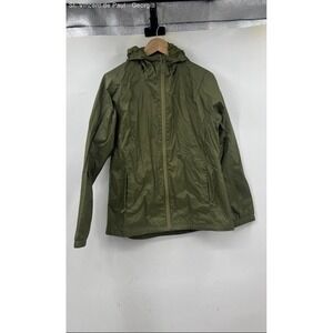 L.L. Bean Olive Green Full Zip Soft Shell Windbreaker Jacket Men's M Mesh Lined